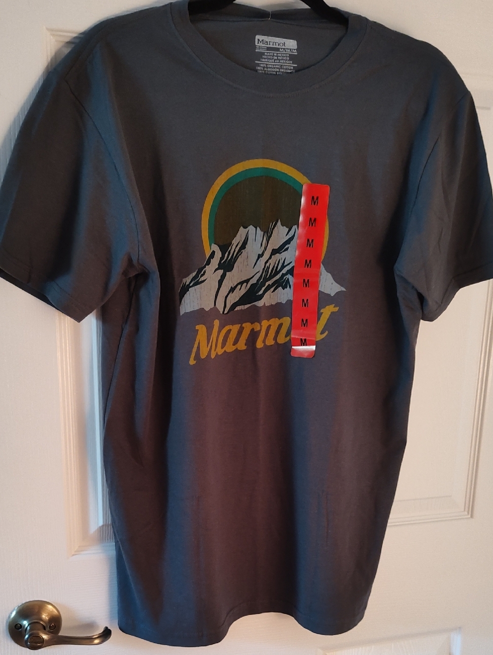 Marmot Charcoal Graphic Tee with Mountain Design
